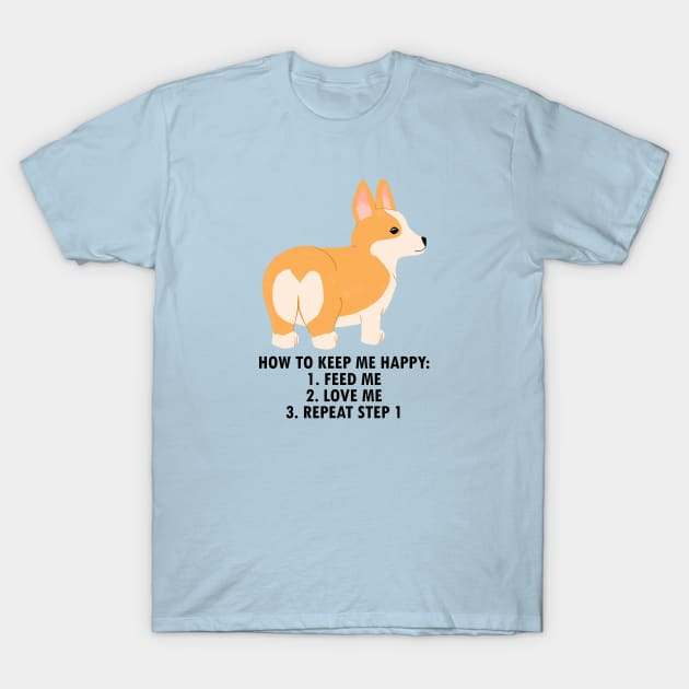 Corgi Guidebook T-Shirt by tangerinetane